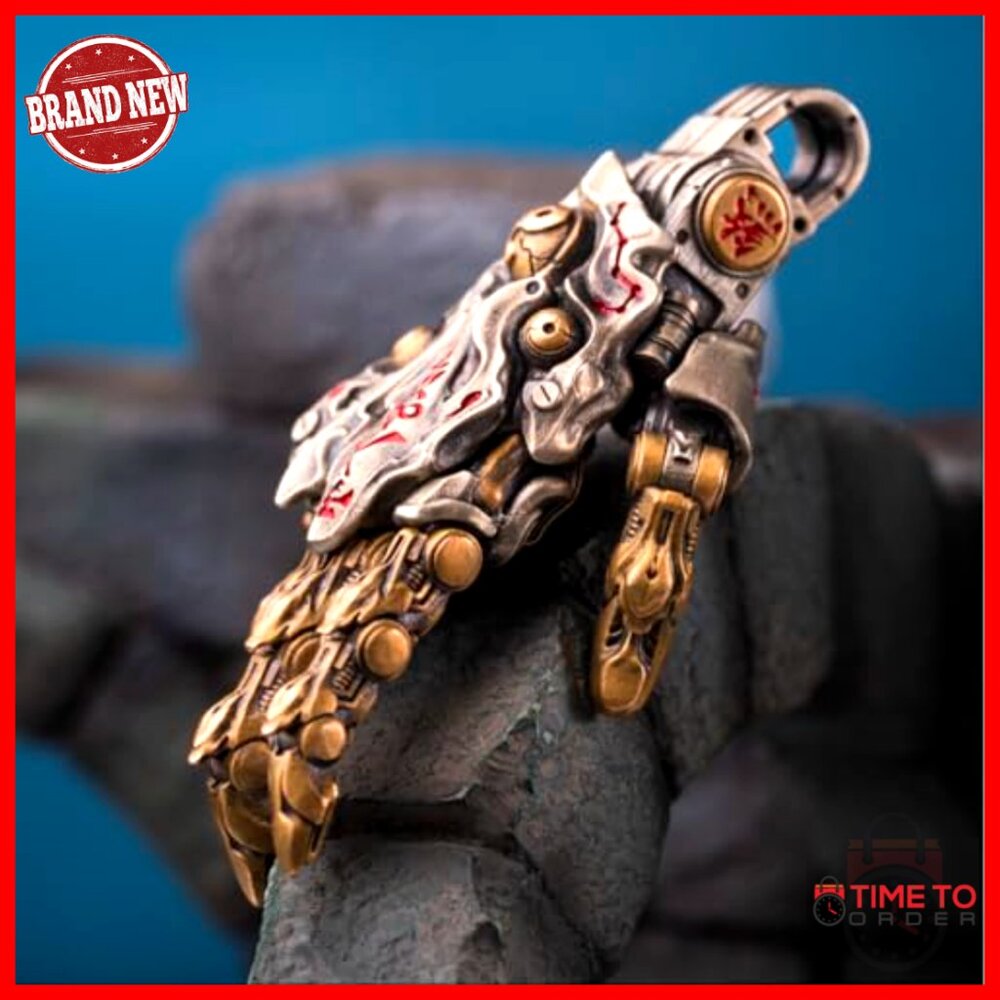 Mechanical Hand Pendant with Movable Fingers, Brass & White Bronze Sculpture - Picture 6 of 7